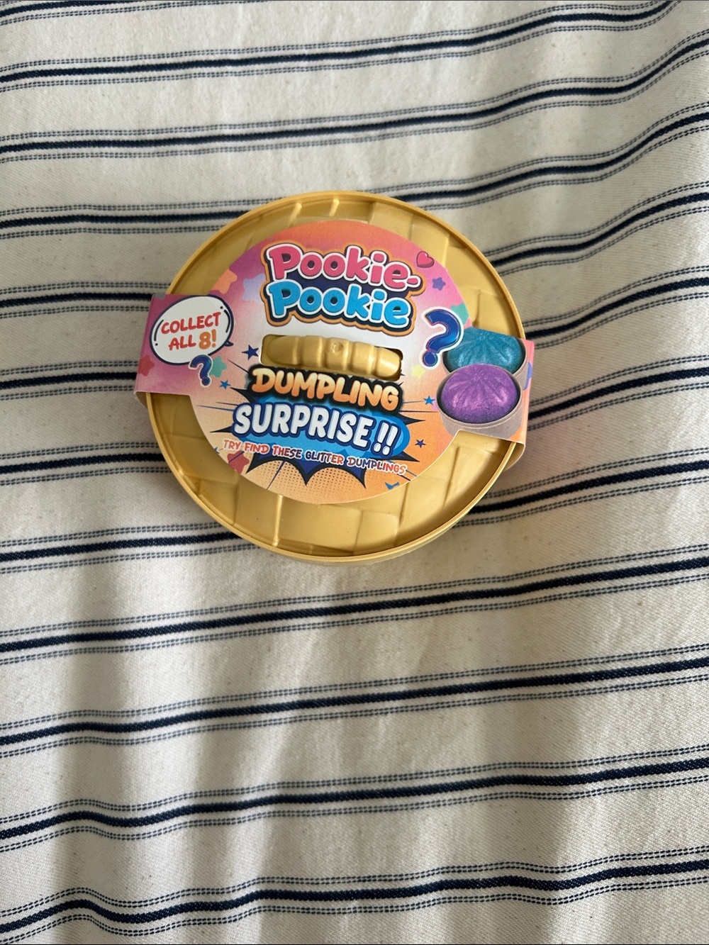 Pookie Pookie Dumpling Surprise Plush Toy - Gold Pink Blue